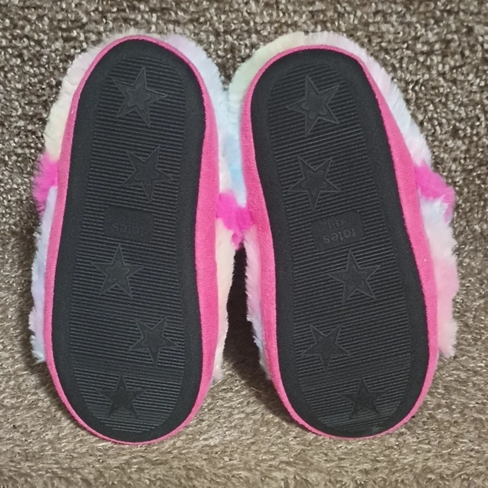 Totes Black and Pink Star Pattern Sole - Picture 3 of 4